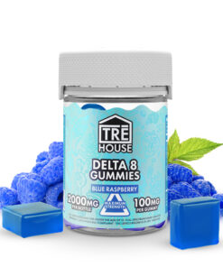 Tre House | Blue Raspberry High-Potency Delta 8 Gummies