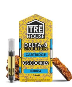 Tre House | Live Resin Delta 8 Cartridge – GS Cookies – Indica 1g