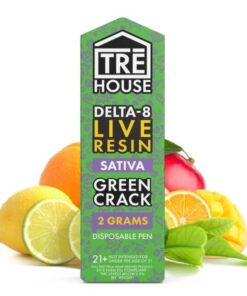 Tre House | Live Resin Delta 8 Vape Pen – Green Crack 2g Disposable