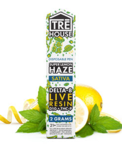 Tre House | Live Resin Delta 8 Vape Pen – Super Lemon Haze 2g Disposable