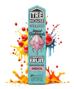 Tre House | Live Rosin Liquid Diamonds Vape Pen + D8 + D9 + D10 + HHC + THCP – Forbidden Fruit – Indica – 2g