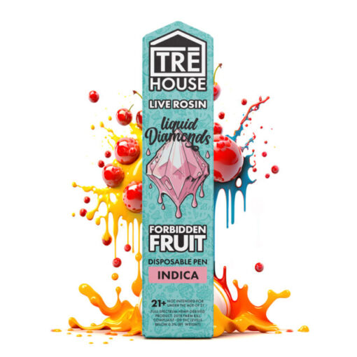 Tre House | Live Rosin Liquid Diamonds Vape Pen + D8 + D9 + D10 + HHC + THCP – Forbidden Fruit – Indica – 2g