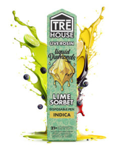 Tre House | Live Rosin Liquid Diamonds Vape Pen + D8 + D9 + D10 + HHC + THCP – Lime Sorbet – Indica – 2g