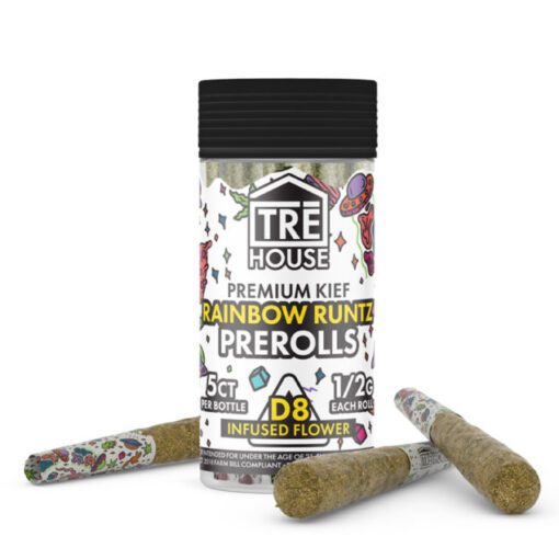 Tre House | Rainbow Runtz Delta 8 Prerolls