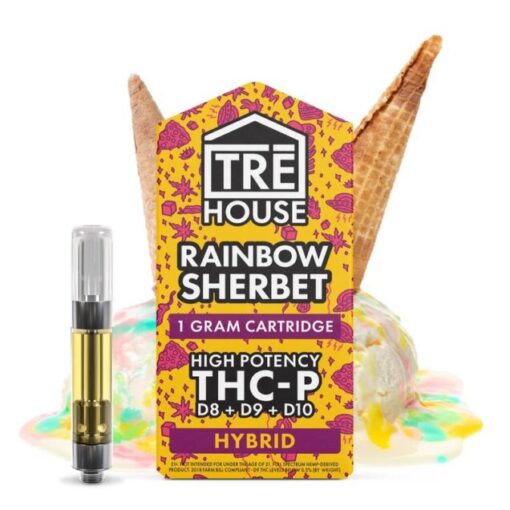 Tre House | THC-P Cartridge + D8 + D9 + D10 – Rainbow Sherbet – Hybrid 1g