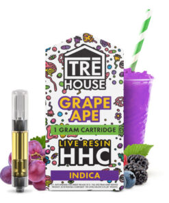 Tre House | Live Resin HHC Cartridge – Grape Ape – Indica 1g