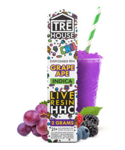 Tre House | Live Resin HHC Vape Pen – Grape Ape 2g Disposable – High Potency