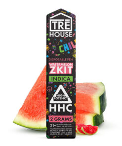 Tre House | Live Resin HHC Vape Pen – Grape Ape 2g Disposable – High Potency.jpgHHC Vape Pen – Watermelon ZKit – Indica 2g