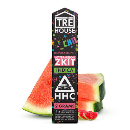 Tre House | Live Resin HHC Vape Pen – Grape Ape 2g Disposable – High Potency.jpgHHC Vape Pen – Watermelon ZKit – Indica 2g