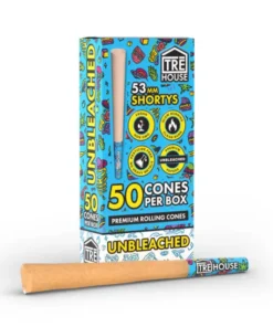 Tre House | Shortys Unbleached Cones – 50ct